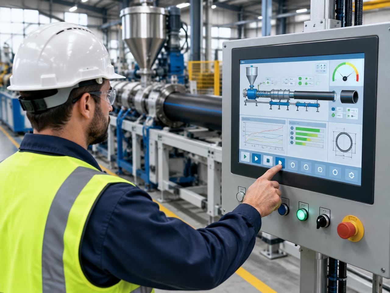 Sistema de control de línea de extrusión