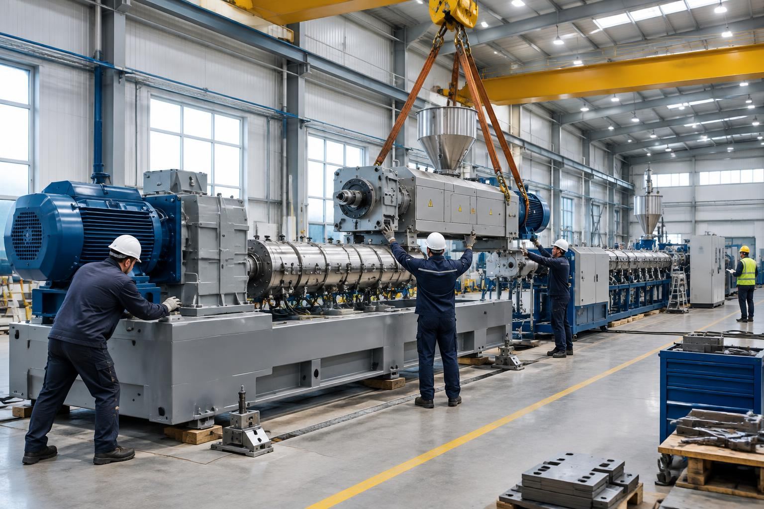 Instalación y puesta en marcha de una línea de extrusión